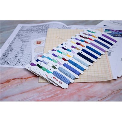 Kit de broderie Aurores boréales (petit point)