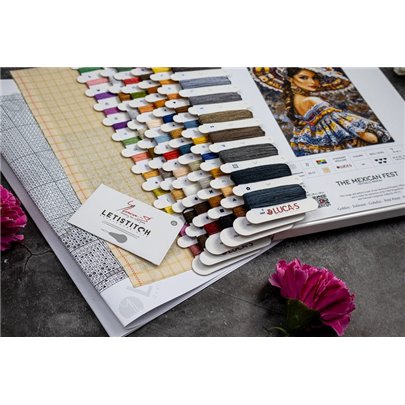 Kit de broderie Le festival mexicain (petit point)