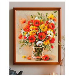 Embroidery kit Field Poppies