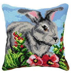 Kit coussin au point croix Lapin 99109