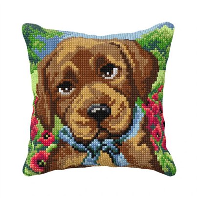 Kit coussin au point croix Chiot 99106