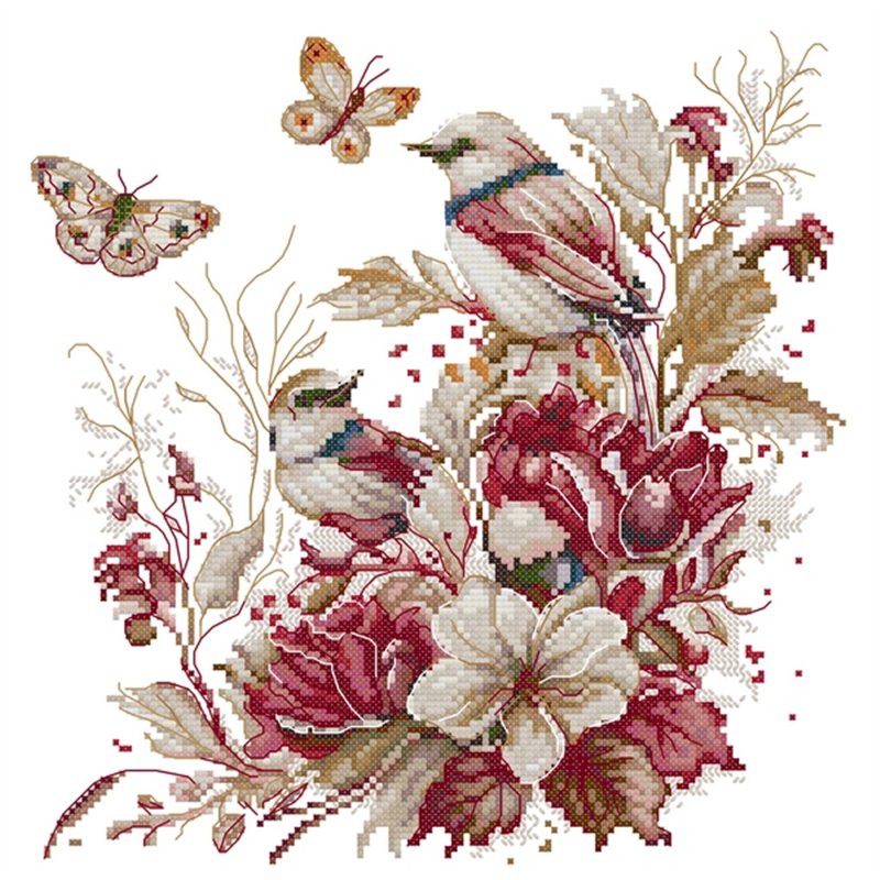 Embroidery kit Autumn Bird