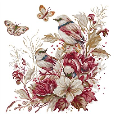 Kit de broderie Oiseau d'automne