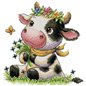 Embroidery kit Cute Little Cow