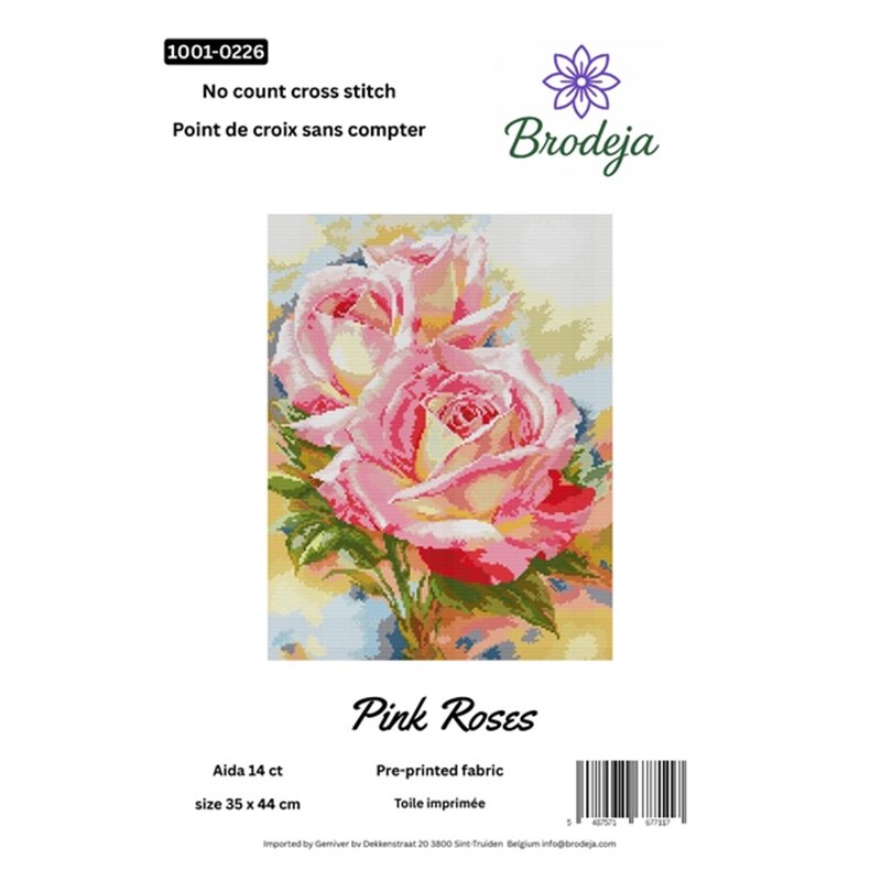 Kit de broderie Roses roses Kit de broderie Roses roses