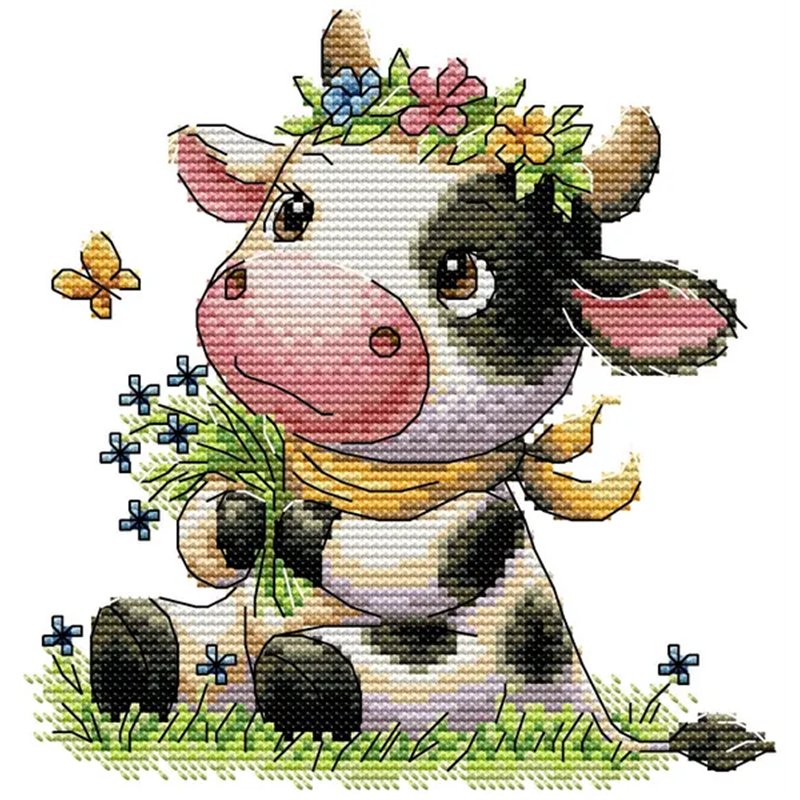 Kit de broderie Mignonne petite vache Kit de broderie Mignonne petite vache