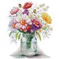 Kit de broderie Vase de fleurs sauvages Kit de broderie Vase de fleurs sauvages