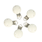 attache sucette en bois blanc