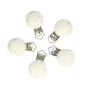 attache sucette en bois blanc