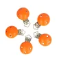 attache sucette en bois orange