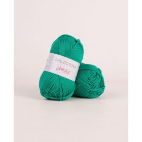 Fil crochet Phildar  Phil Coton 4 emeraude