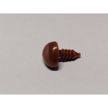 Animal noses 12 mm triangle flat brown