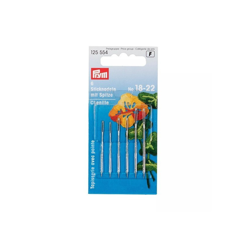 Chenille needles with sharp point 18-22