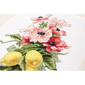 Luca-S Kit de broderie Fleurs et citron
