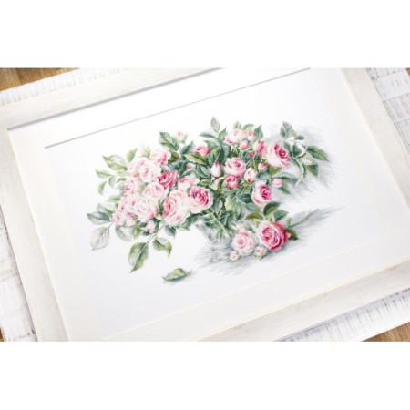 Kit de broderie Bouquet de roses rouge