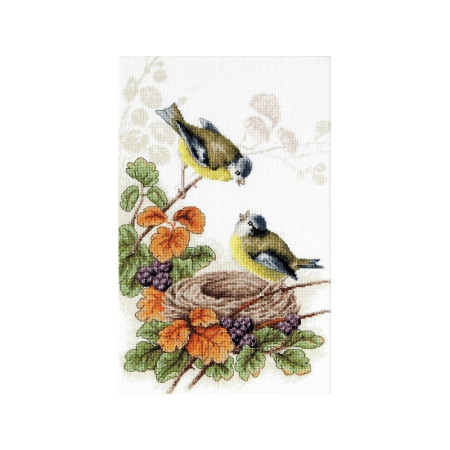 Luca-S Kit de broderie Oiseaux dans le nid 2