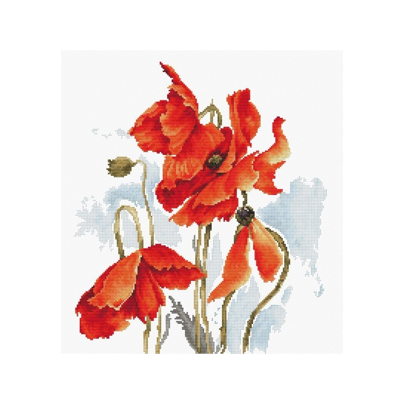 Embroidery kit Poppies 