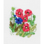 Kit à broder Coquelicots et bleuets