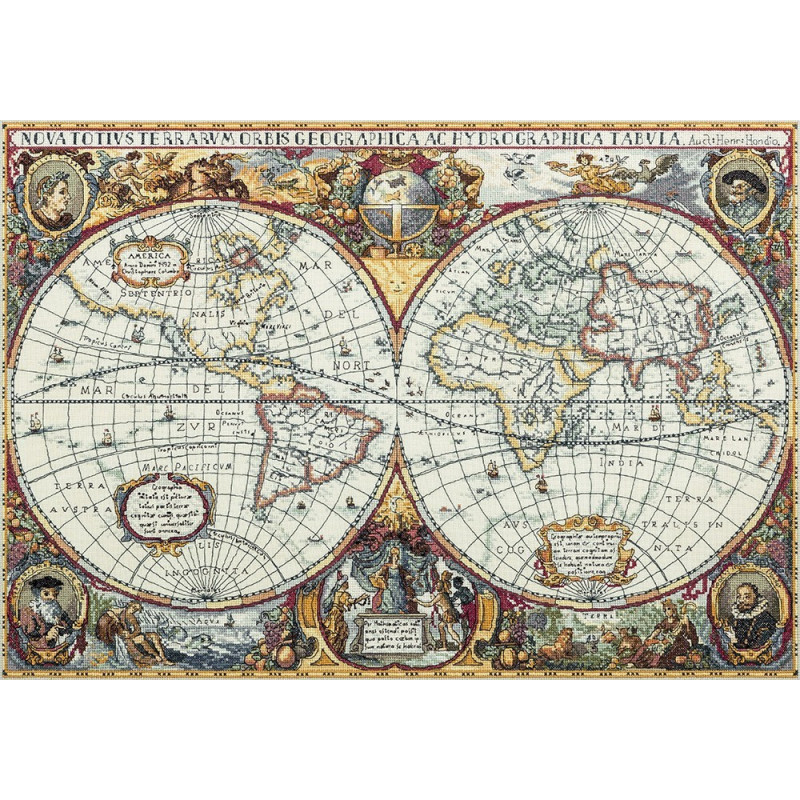 Embroidery kit Map of the World