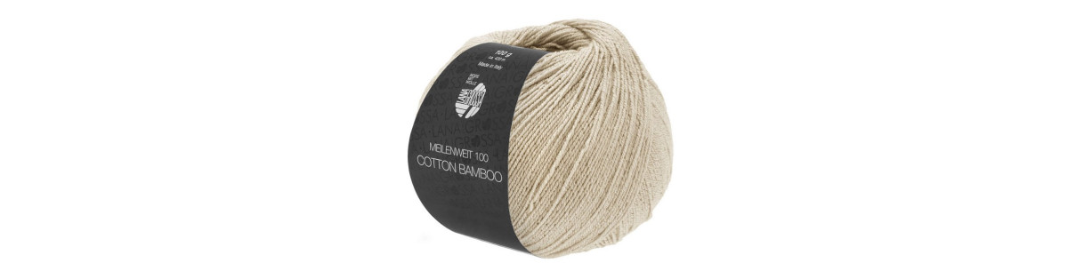 Fil chausette Lana Grossa Meilenweit 100 cotton bamboo